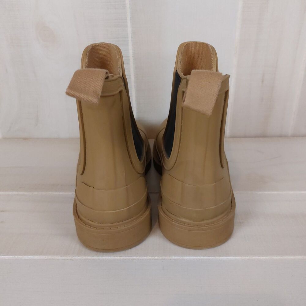 Hunter Commando Chelsea Rain Boots Women's Size 5 Utility Brown Rubber - Picture 6 of 8